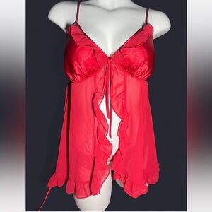 L.a intimates Scarlet Ruffle Chemise